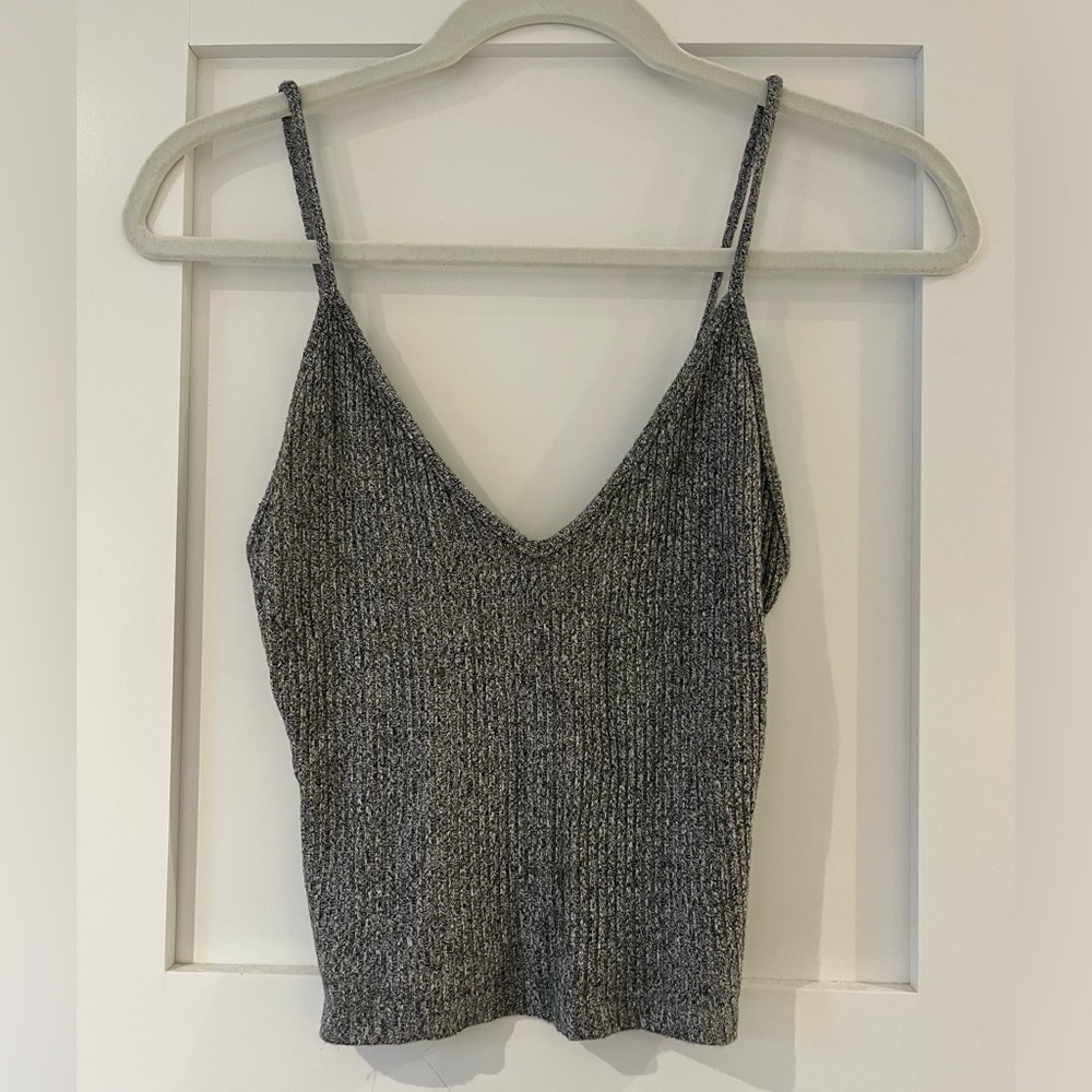 Brandy Melville gray Joanne cropped tank top